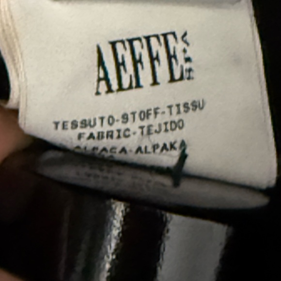 Vintage Moschino Black Wool Coat with Faux Fur Collar size 10 - Picture 7 of 8